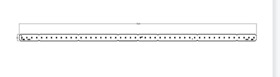 Pcb 24w Luces lineales Tiras Conectores Zhaga de alto lumen 520 mm 200 lm / W